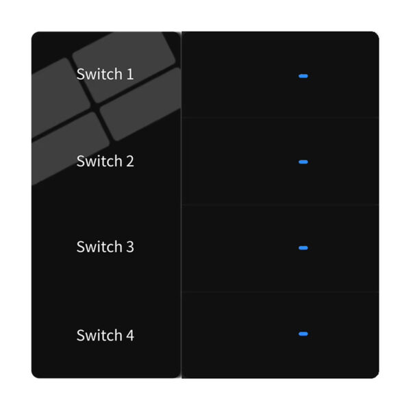 dhON-black-4-gang-MAIN dhON Smart Wall Switch with LED Display